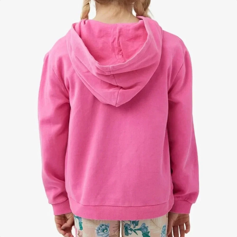 NWOT O'Neill Girl's Fallon Fleece Pink Hoodie Sweatshirt Pullover Long S…